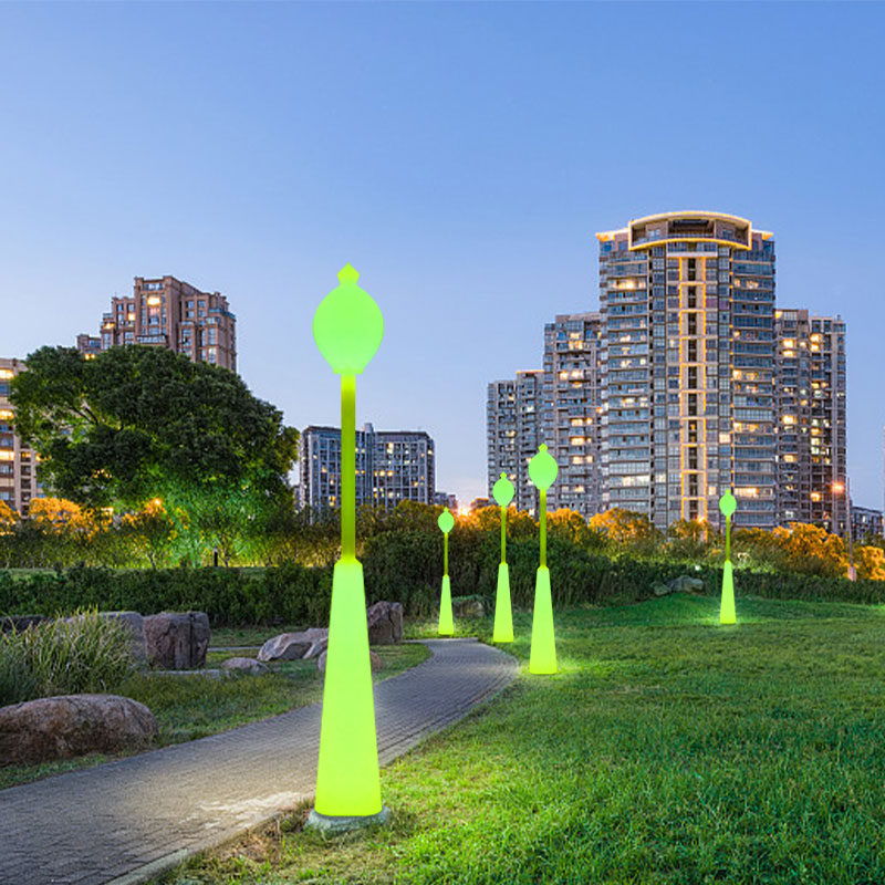Ograniczne światło uliczne LED z słupem, 60W RGB zmieniające piękne wodoodporne światło uliczne dla ogrodu, patio, park, szkoła, trawnik, willa, oświetlenie uliczne i wystrój